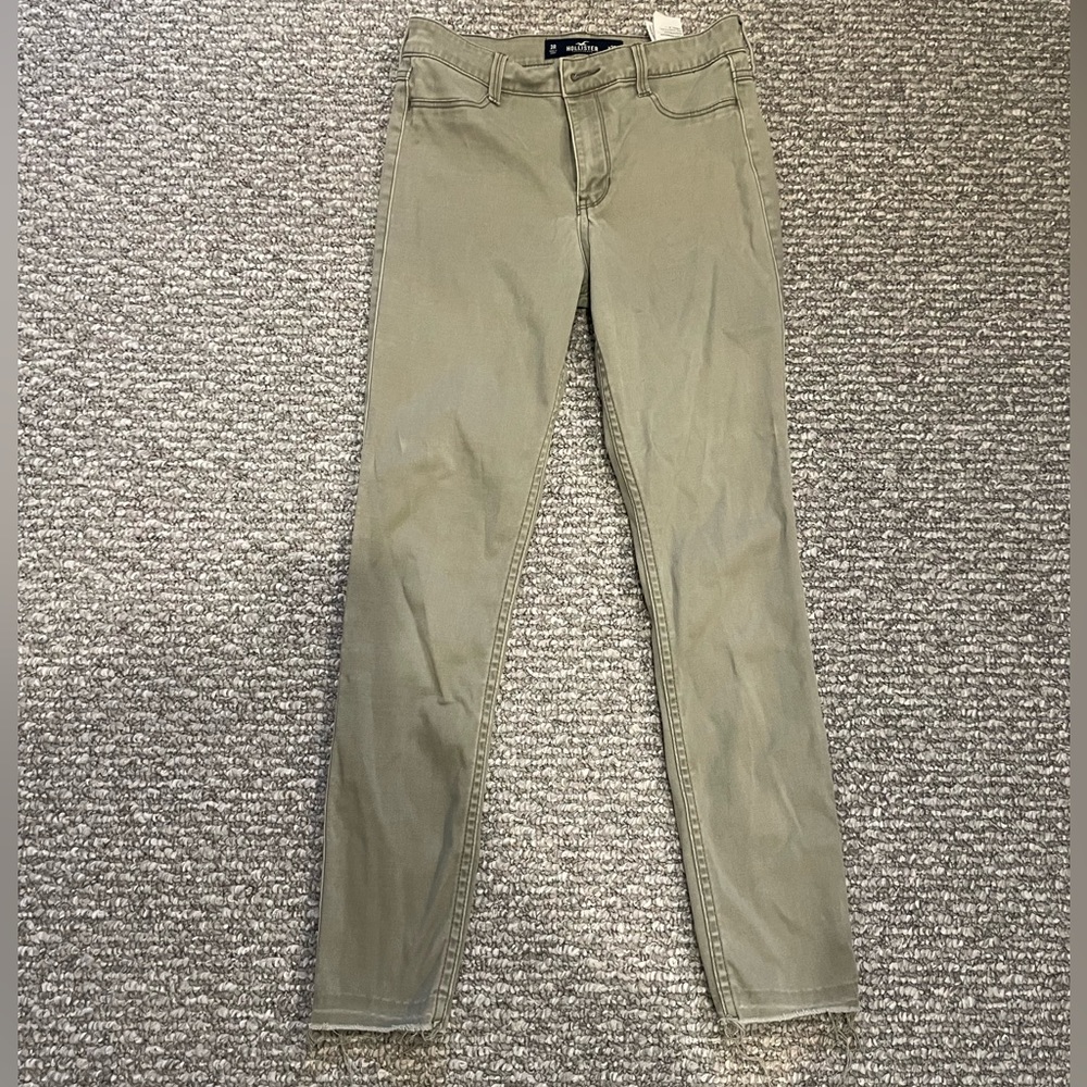 Womens Hollister Army Green Skinny Jeans